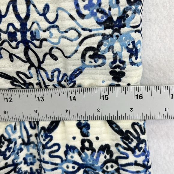 Taylor Women’s Maxi Sz 12 Blue/White  Smocked Elastic Back Polyester Boho NWT - Picture 12 of 12